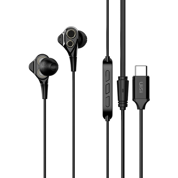 UiiSii C8 In-Ear Wired Black headphones